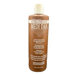 Medi Dan Extra Strength Medicated Dandruff Treatment Shampoo 16 fl. oz EXP 2020